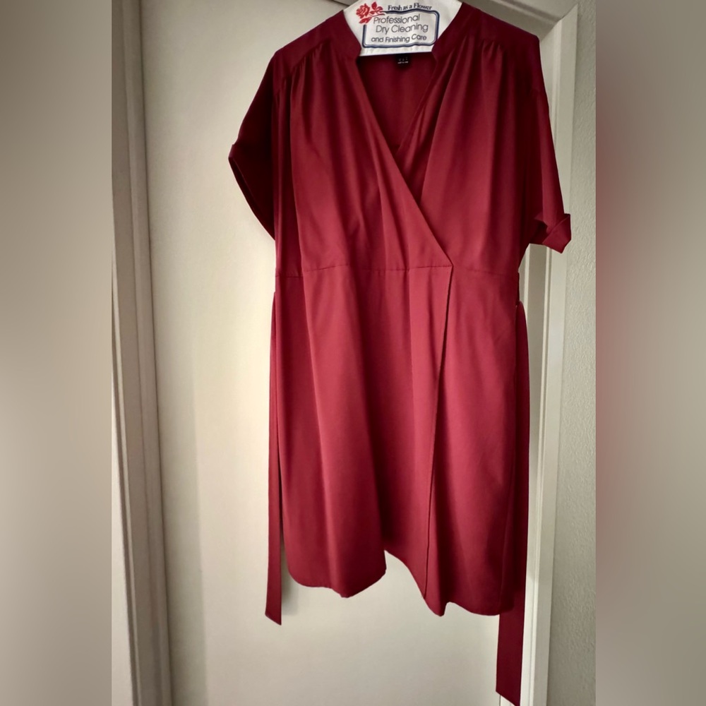 SHEIN Red Wrap Dress